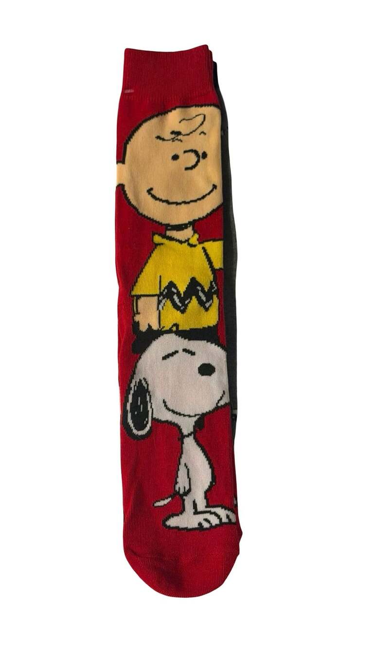 Peanuts Snoopy and Charlie Brown 2 Pair Pack Crew Socks